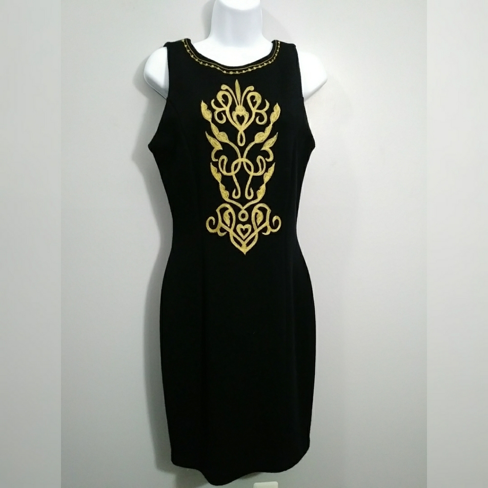 Andrea Jovine 100% Wool sleeveless cocktail dress sz S EUC